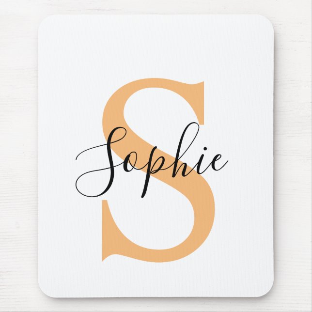 Elegant Script Custom Name Personalized Gift Mouse Mat (Front)