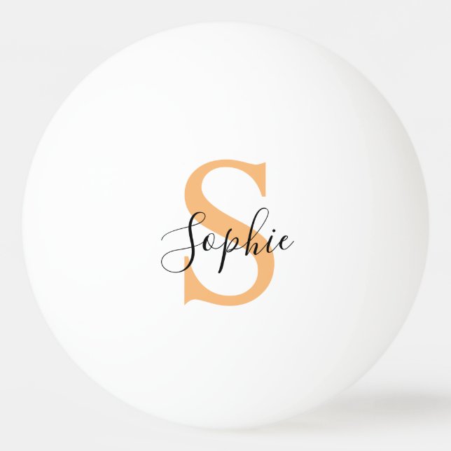 Elegant Script Custom Name Personalized Gift Ping Pong Ball (Front)