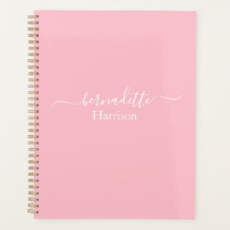 Elegant Script | Custom Name | Soft Pink Planner