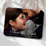 Elegant Script Custom Photo Save the Date Wedding Magnet<br><div class="desc">Photo save the date wedding magnets.</div>