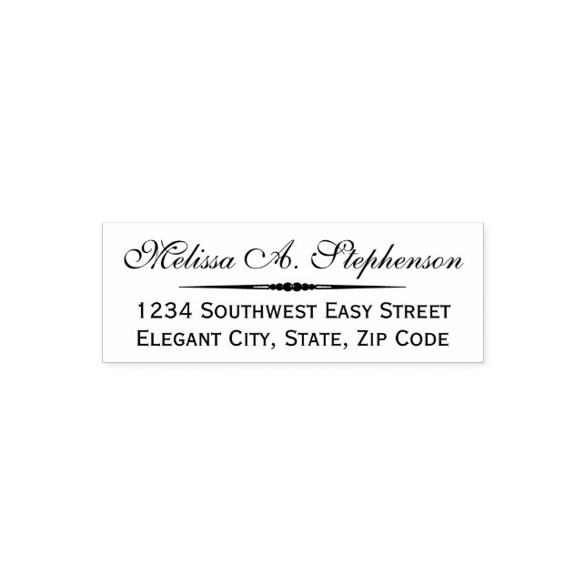 Elegant Script Custom Return Address Stamp (Design)