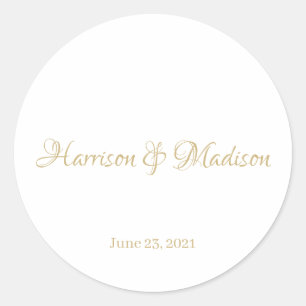 Elegant script custom Wedding favour tag stickers