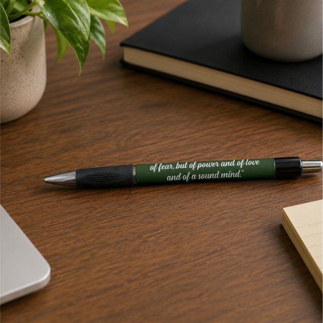 Elegant Script Dark Green Bible Verse  (Creator Uploaded)