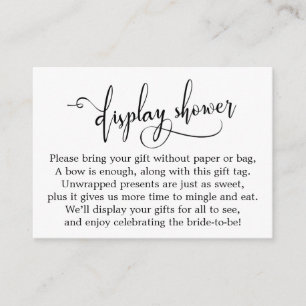 Elegant Script Display Bridal Shower Gift Card