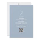 Elegant Script Dusty Blue All In One Baby Shower