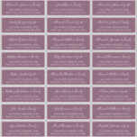 Elegant Script Dusty Mauve Wedding Guest Address<br><div class="desc">Modern Elegant Script Dusty Mauve Minimalist Wedding Guest Name Address custom personalised Labels Stickers on mauve or dusty plum purple colour background. The guest name is written in a cursive swirly hand lettered swash tail font script. This has 24 stickers.</div>