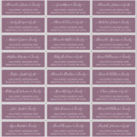 Elegant Script Dusty Mauve Wedding Guest Address