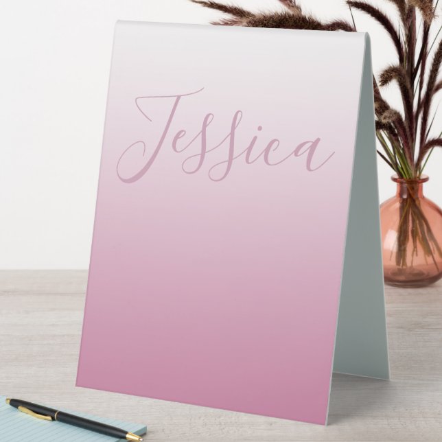 Elegant Script & Editable Pink (any colour) Ombre (In SItu (Table))