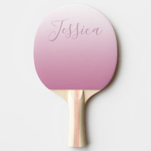 Elegant Script & Editable Pink (any colour) Ombre Ping Pong Paddle