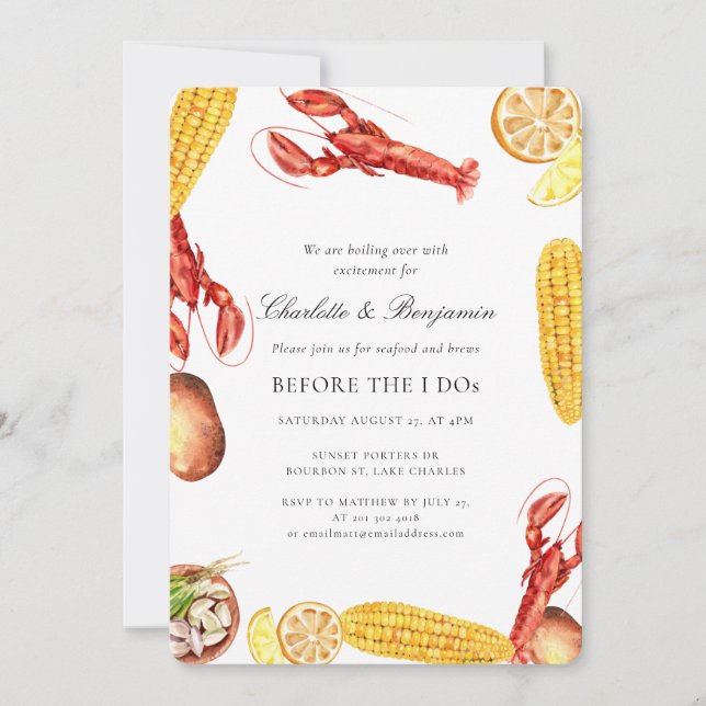 Elegant Script Engagement Party Invitation (Front)
