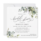 Elegant Script Eucalyptus Greenery Bridal Shower