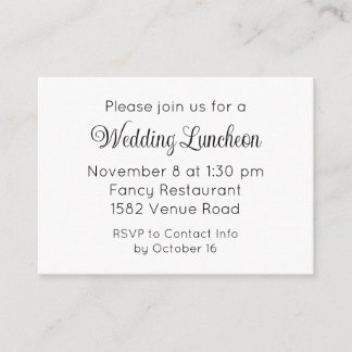 Elegant Script Extra Wedding Event Invitation