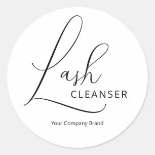 Elegant Script Eyelash Cleanser Product Label