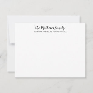 Elegant Script Family Last Name Card