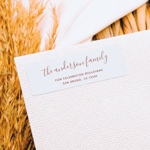 Elegant Script Family Name Holiday Return Address