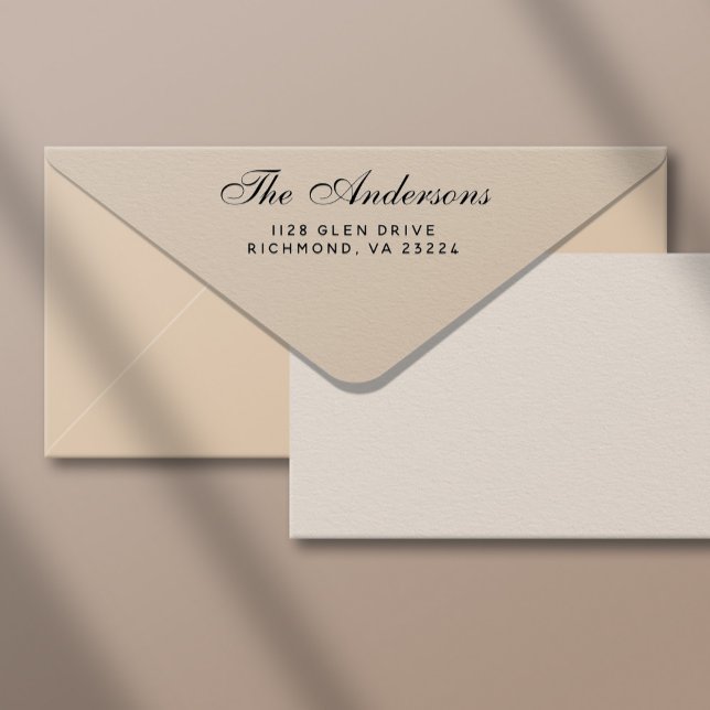 Elegant Script Family Name Return Address Rubber Stamp (Creator Uploaded)