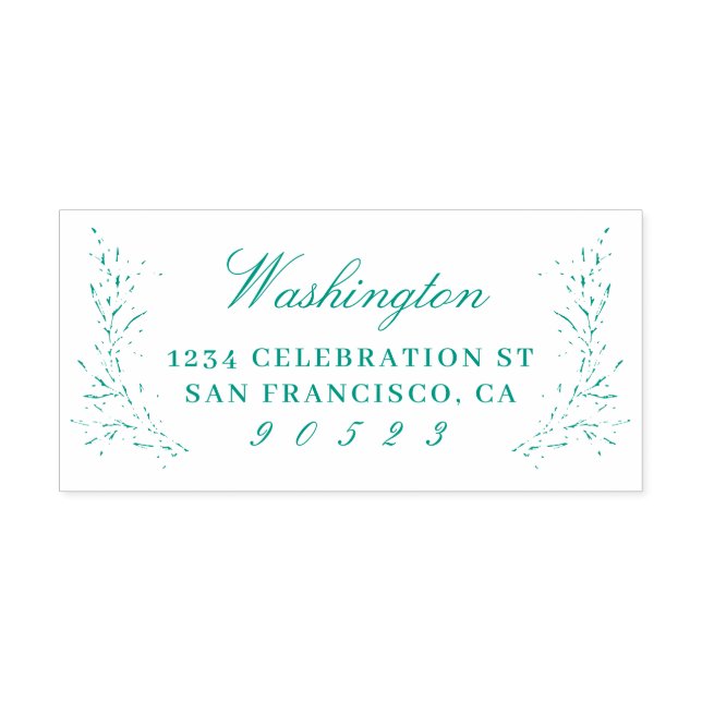 Elegant Script Family Name Return Address Self-inking Stamp (Design)