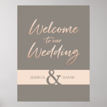 Elegant Script Faux Foil Wedding