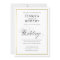 Elegant Script Faux Gold Border Wedding Invitation