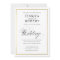 Elegant Script Faux Gold Border Wedding Invitation