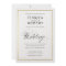 Elegant Script Faux Gold Border Wedding Invitation