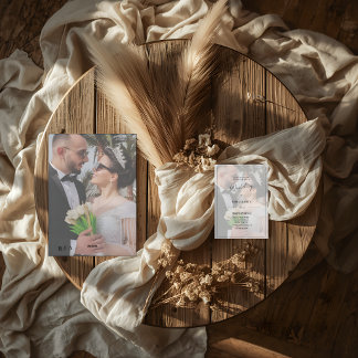 Elegant Script Foil Wedding Invitation