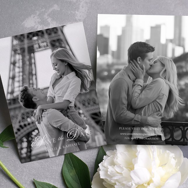 Elegant Script Font Photo Save the Date (Creator Uploaded)