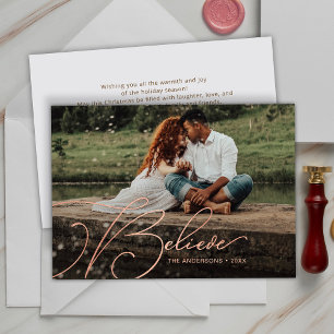 Elegant Script Font Typography Believe Holiday