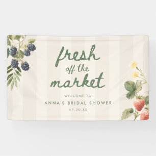 Elegant Script Fresh off the Market Bridal Shower Banner