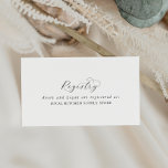 Elegant Script Gift Registry Enclosure Card<br><div class="desc">This elegant script gift registry enclosure card is perfect for a simple wedding. The minimalist black and white design features fancy romantic typography with modern glam style. Customisable in any colour. Keep the design minimal and classy,  as is,  or personalise it by adding your own graphics and artwork.</div>