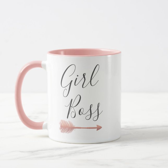 Elegant Script Girl Boss  Mug (Left)