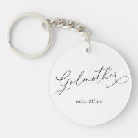 Elegant Script Godmother Established Date Photo