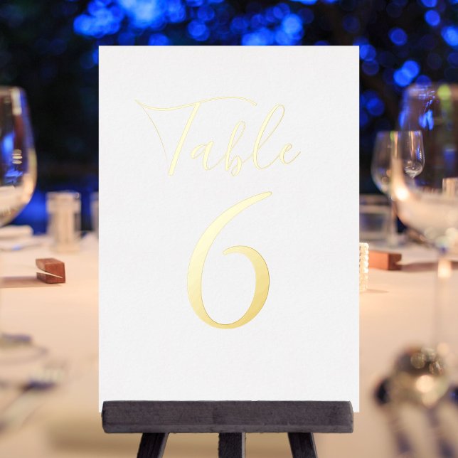 Elegant Script Gold Foil Table Numbers (Elegant Script Gold Foil Table Numbers)