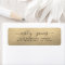 Elegant Script Gold Wedding Return Address
