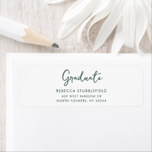 Elegant Script Graduation 2026 Return Address