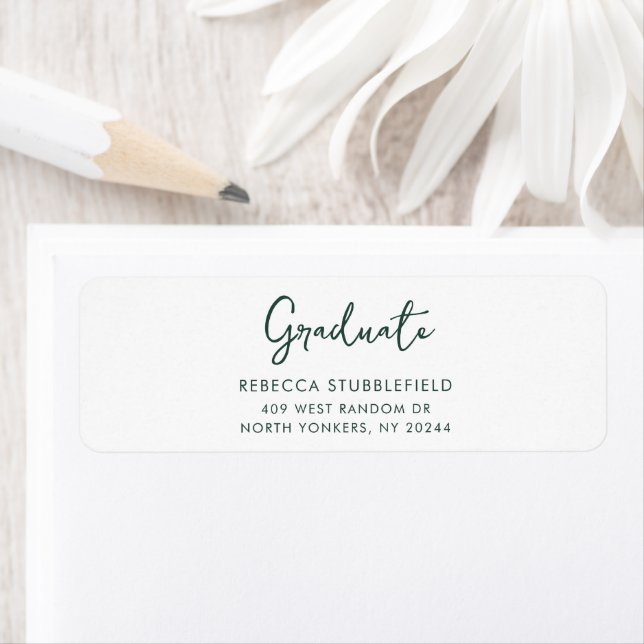 Elegant Script Graduation 2026 Return Address (Insitu)