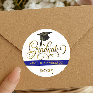 Elegant Script Graduation Sticker