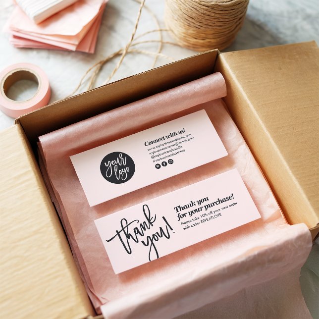 Elegant script handwriting thank you blush pink (Elegant script handwriting thank you blush pink)