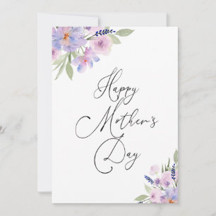 elegant script happy mother's day card