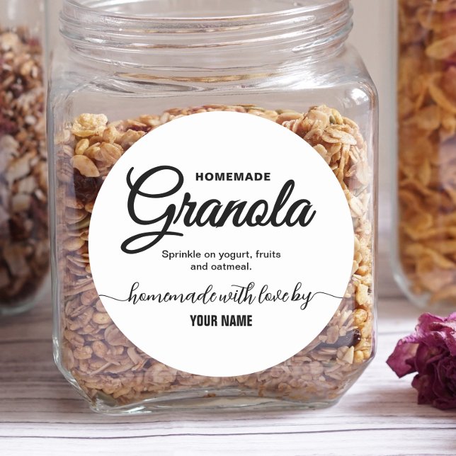  Elegant Script homemade granola label (Creator Uploaded)