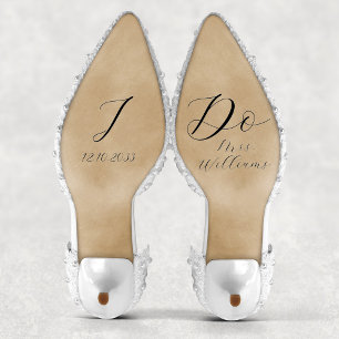 Elegant Script I Do Bride Wedding Shoe Vinyl Decal