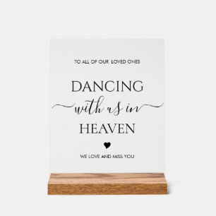 Elegant Script In Loving Memory Wedding Memorial Acrylic Sign