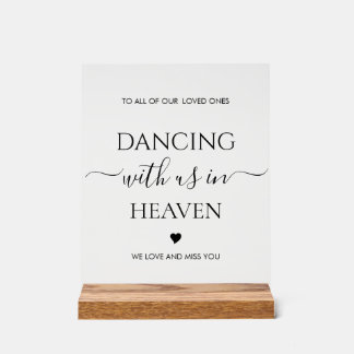 Elegant Script In Loving Memory Wedding Memorial Acrylic Sign