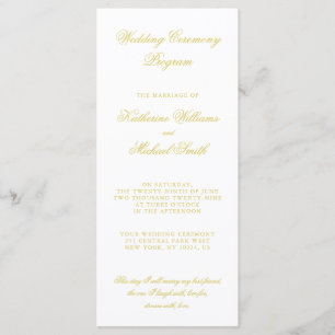 Elegant Script Island Citrus Wedding Programs Programme