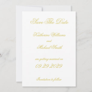 Elegant Script Island Citrus Wedding Save The Date Invitation