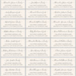 Elegant Script Ivory Cream Wedding Guest Address<br><div class="desc">Modern Elegant Script Ivory Cream White and Black Minimalist Wedding Guest Name Address custom personalised Labels Stickers. The guest name is written in a swirly cursive hand lettered swash tail font script. This has 24 stickers.</div>