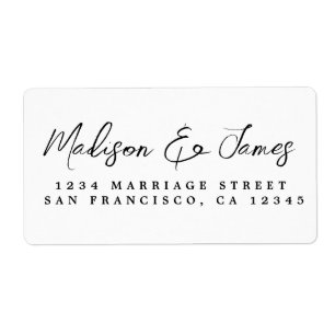 Elegant Script Large Wedding Return Address