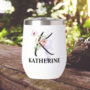 Elegant Script Letter K Monogram Personalised Name