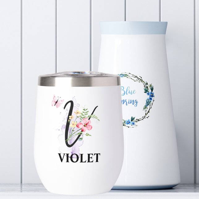 Elegant Script Letter V Monogram Personalised Name (Creator Uploaded)