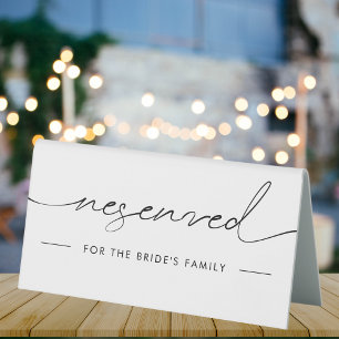 Elegant Script Letterpress Reserved Wedding